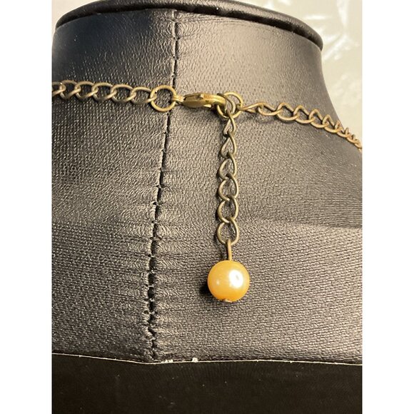 Statement Multi-Bead Chunky Necklace With Pink Pendant - Picture 4 of 5